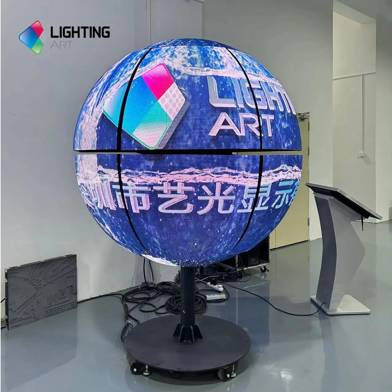 機械式伸縮ボール クリエイティブ LED ディスプレイ キネティック LED 球体スクリーン